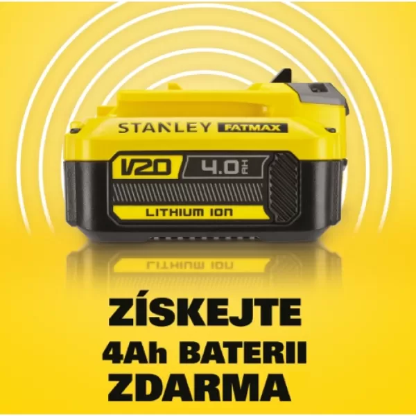 Baterie Stanley ZDARMA k aku nářadí STANLEY FATMAX V20 v min. hodnotě 2 999 Kč (po registraci, expedujeme ze skladu Stanley)