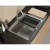 Baterie dřezová/umyvadlová KATE, stojánková, saténová MUSA 831000