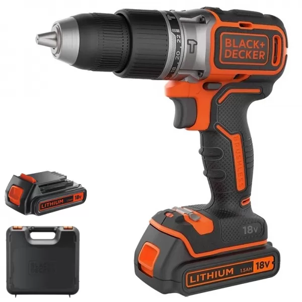 Příklepová dvourychlostní aku vrtačka 18V 2x1,5Ah Black&Decker BL188KB