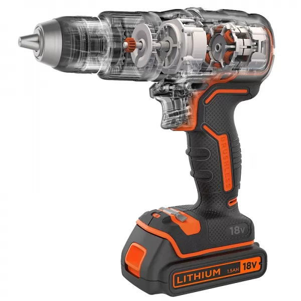 Dvourychlostní aku vrtačka 18V bez aku Black&Decker BL186N