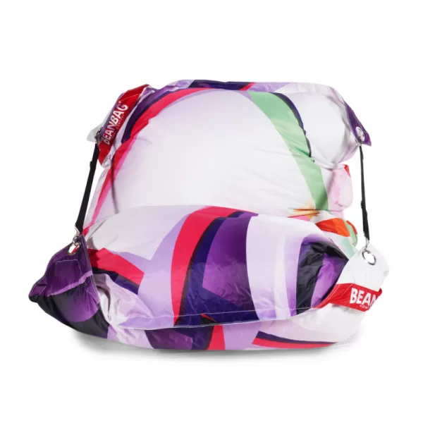 Designový sedací vak 189x140 grafic 2 s popruhy BeanBag