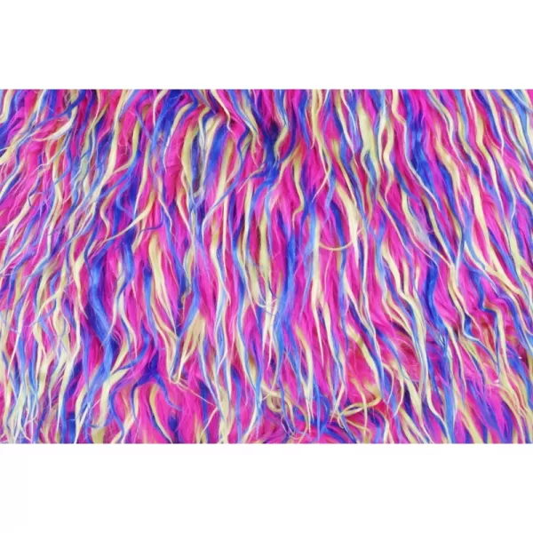 Sedací vak Shaggy Multicolor yellow-pink-blue BeanBag