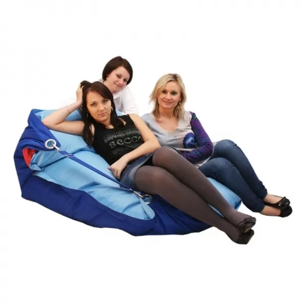 Sedací pytel 189x140 duo dark blue - cyan BeanBag