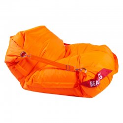 Sedací pytel 189x140 comfort s popruhy fluo orange BeanBag