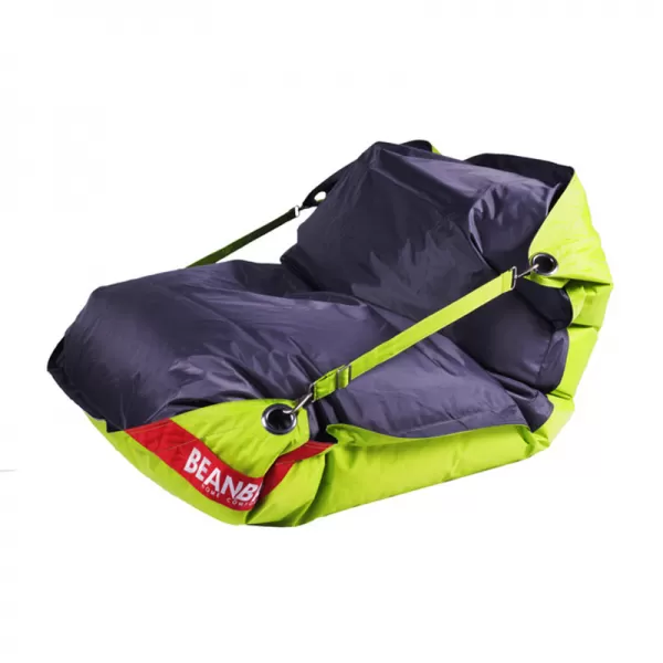 Sedací pytel 189x140 duo limet - dark gray BeanBag