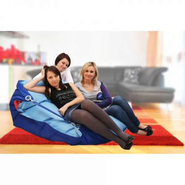 Sedací pytel 189x140 duo dark blue - cyan BeanBag