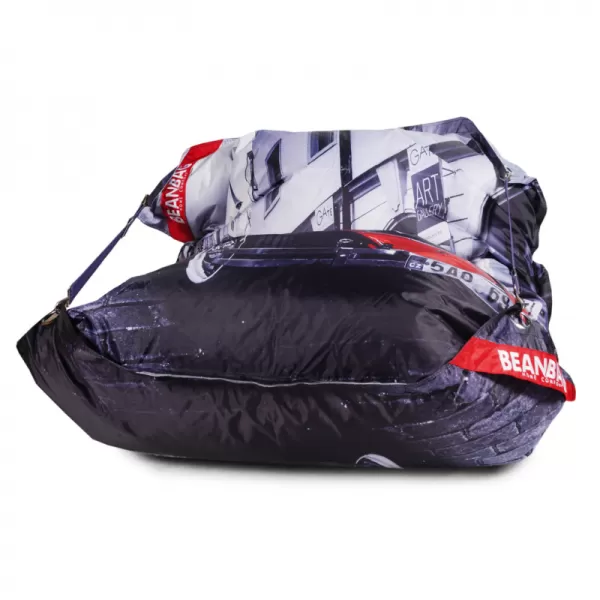 Designový sedací vak 189x140 Prague s popruhy BeanBag