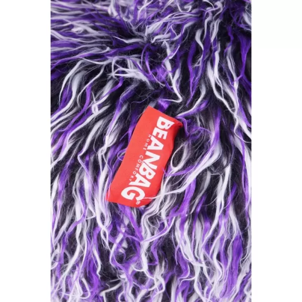 Sedací vak Shaggy Multicolor white-black-purple BeanBag