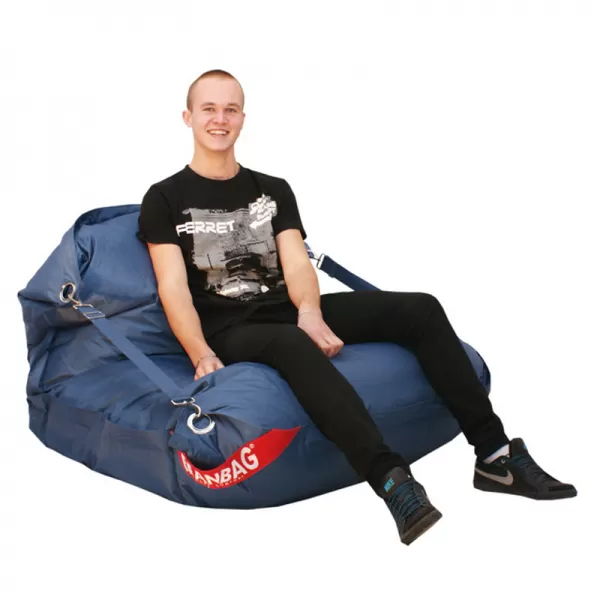 Sedací pytel 189x140 comfort s popruhy jeans BeanBag