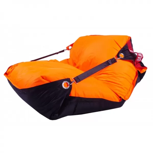 Sedací pytel 189x140 duo fluo orange - black BeanBag