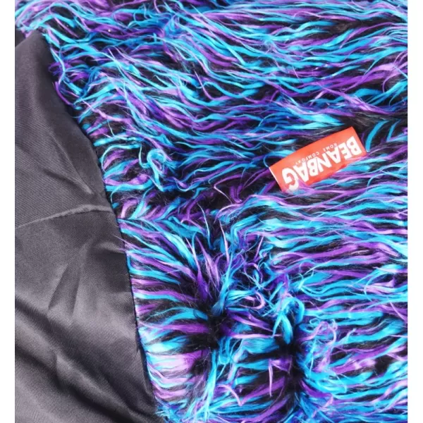 Sedací vak Shaggy Multicolor blue-black-purple BeanBag