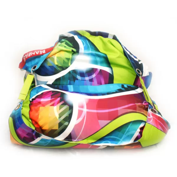 Designový sedací vak 189x140 abstrakt s popruhy BeanBag