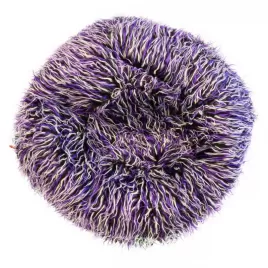 Sedací vak Shaggy Multicolor white-black-purple BeanBag