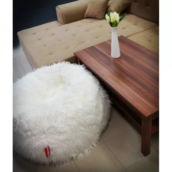 Sedací vak Shaggy White BeanBag