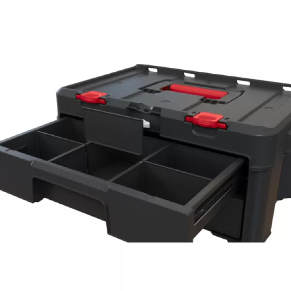 Box se dvěma zásuvkami Keter Stack’N’Roll