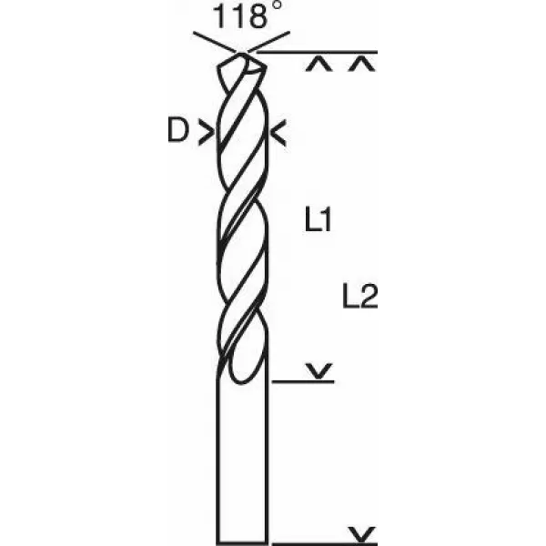 Vrtáky na karoserie 10ks HSS-R DIN 1897 3,2 x 18 x 49 mm Bosch 2608597221