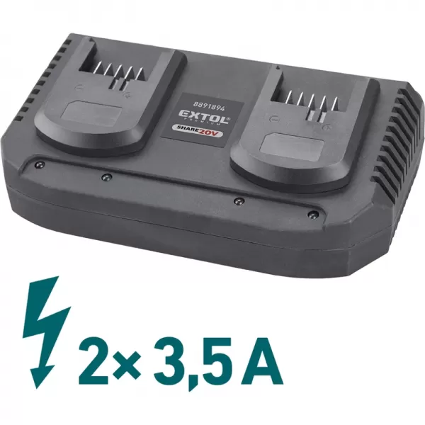 Aku úhlová bruska 20V 2x4Ah EXTOL INDUSTRIAL 8791846