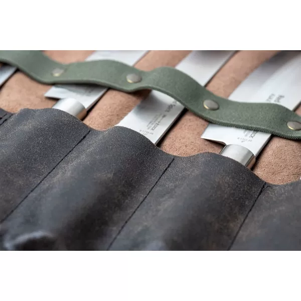 Kožené rolovací pouzdro na nože FEUERMEISTER ANTIK hnědá