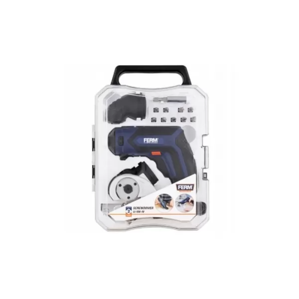 Aku multifunkční šroubovák 4,0V 1,5Ah (s kufrem a příslušenstvím) Ferm CDM1146