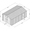 Kovová garáž 3,8x6 m se sedlovou střechou Antracit Riwall RMCG 20x13 Anthracite