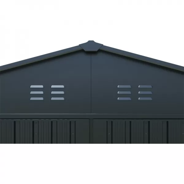 Kovová garáž 3,8x6 m se sedlovou střechou Antracit Riwall RMCG 20x13 Anthracite