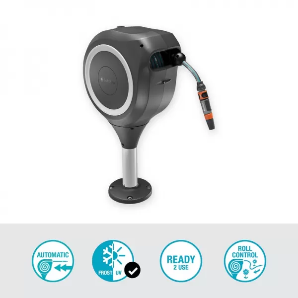 Terasový box na hadici RollUp S, 15 m, bílý, automatické navíjení Gardena 18607-20