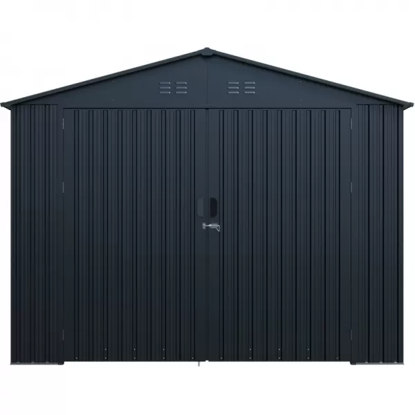 Kovová garáž 3x6 m se sedlovou střechou Antracit Riwall RMCG 20x10 Anthracite