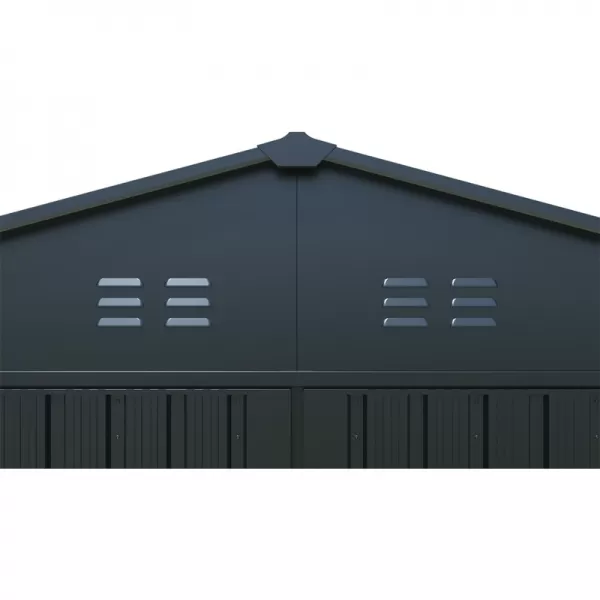 Kovová garáž 3x6 m se sedlovou střechou Antracit Riwall RMCG 20x10 Anthracite
