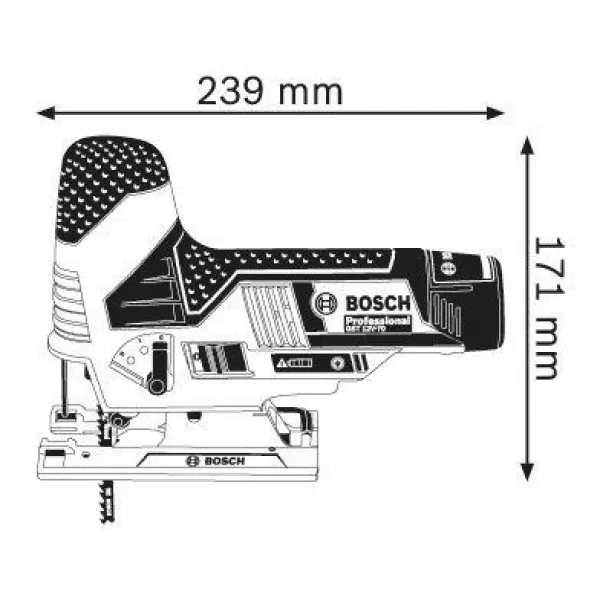 Aku kmitací pila 2x3,0Ah Bosch GST 12V-70 0.601.5A1.005
