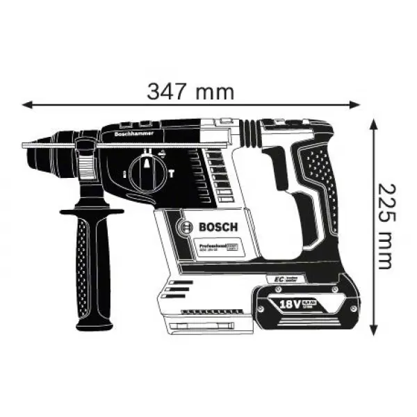 Aku kombinované kladivo SDS-Plus bez aku Bosch GBH 18V-26 Professional 0611909000