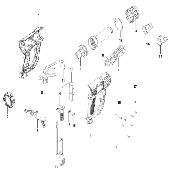 Horkovzdušná pistole DeWALT D26411