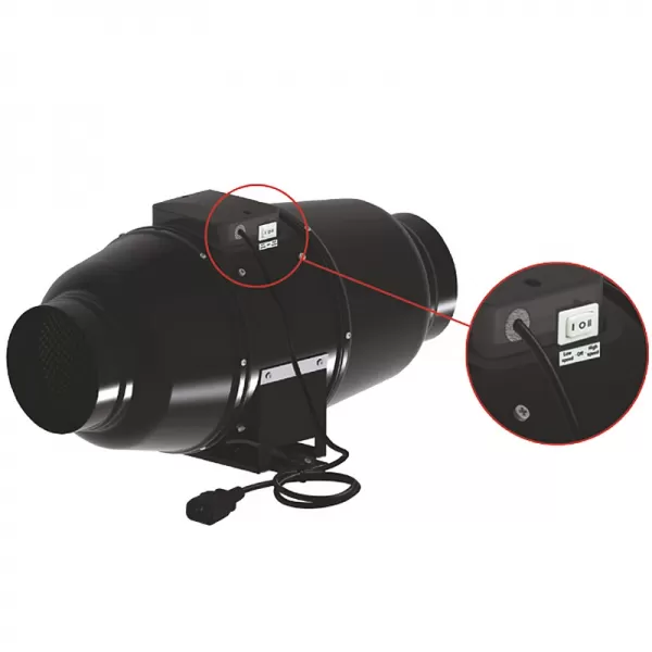 Nízkohlukový potrubní ventilátor s vyšším tlakem 98mm DALAP AP 100 QUIET