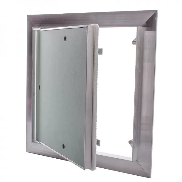 Revizní hliníková dvířka do sádrokartonu, prachotěsná, zelená deska, 600 x 600 mm DALAP RDDB 600x600