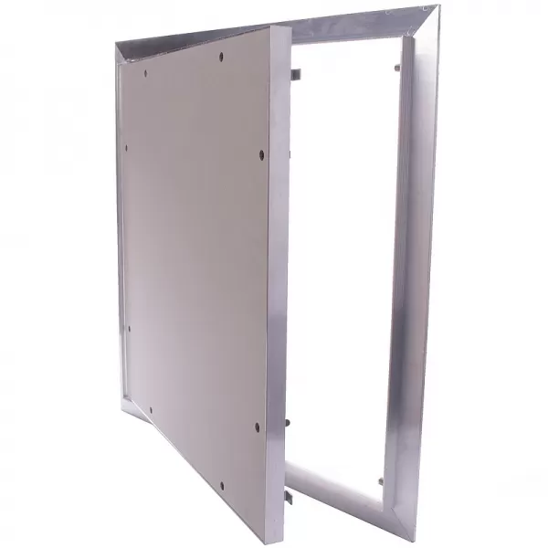 Revizní hliníková dvířka do sádrokartonu, bílá deska, 600 x 600 mm DALAP RD 600x600