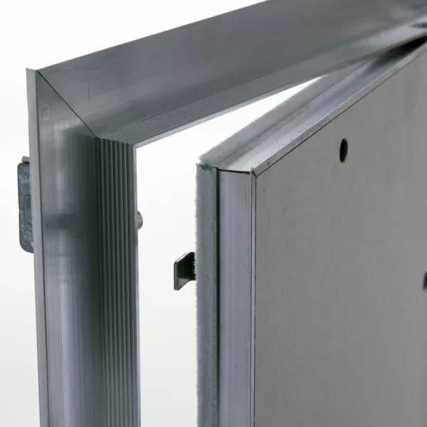 Revizní hliníková dvířka do sádrokartonu, prachotěsná, bílá deska, 400 x 400 mm DALAP RDD 400x400