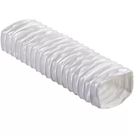 PVC ohebné potrubí z drátěného skeletu se samozhášecím bílým potahem, 110 x 55 mm / 1 m DALAP AS-110x55/1