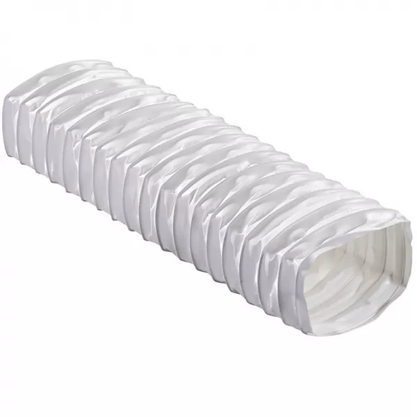 PVC ohebné potrubí z drátěného skeletu se samozhášecím bílým potahem, 110 x 55 mm / 1,5 m DALAP AS-110x55/1,5