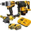 Aku kombo sada nářadí 18V 2x 9,0 Ah DeWALT DCK319X2T + nástavec DT20502 + 10 kotoučů DT43902 + sada vrtáků a sekáčů DT9679