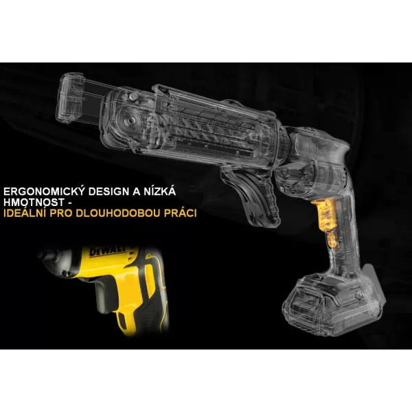 Aku bezuhlíkový šroubovák na sádrokarton XR Li-Ion 18V bez baterie DeWALT DCF620NT