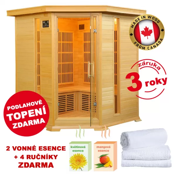 Infrasauna rohová DeLUXE 4005 Carbon