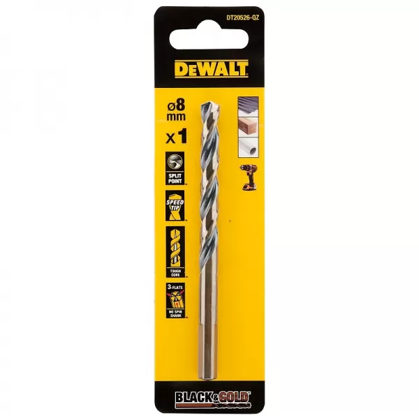 Vrták do kovu 8 mm HSS-G Black&Gold DeWALT DT20526