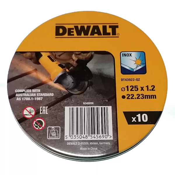 Řezný kotouč 125 x 1,2mm, 10ks DeWALT DT43922