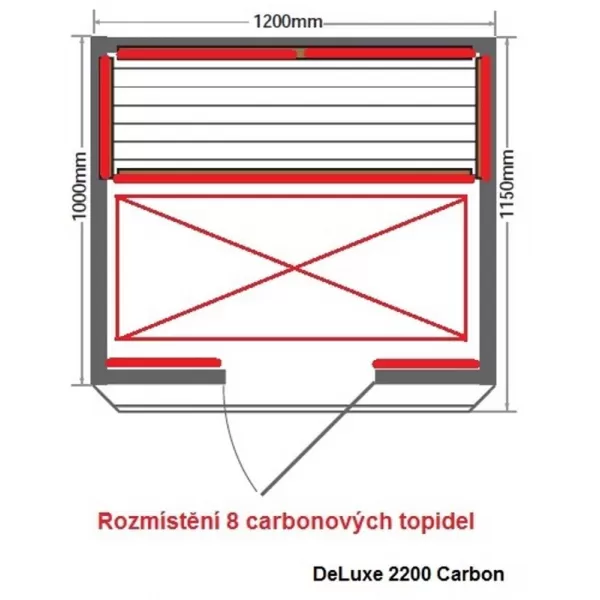 Infrasauna DeLUXE 2200 Carbon