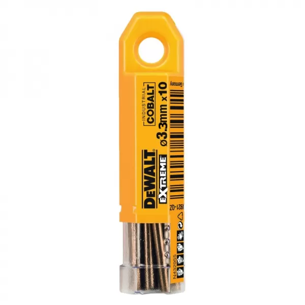 Vrták do kovu HSS-E COBALT 3,3×65mm (10ks) DeWALT DT4922