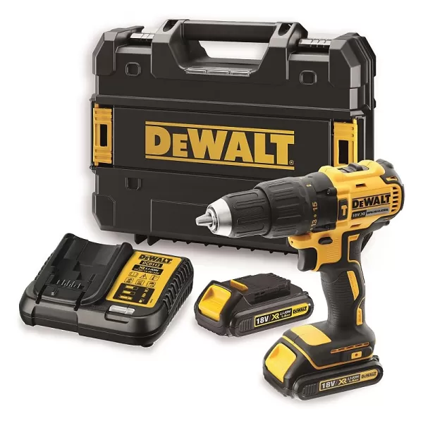 Aku bezuhlíková příklepová vrtačka 2x1,5Ah 18V DeWALT DCD778S2T