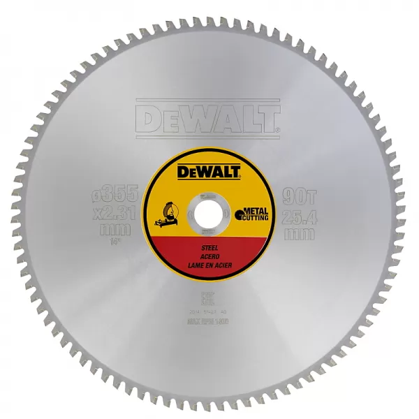 Pilový kotouč pro řezání kovu 355x25,4mm 90z EXTREME DeWALT DT1927