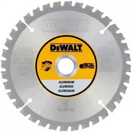 Pilový kotouč na hliník 165x20mm, 36 zubů pro aku pily DeWALT DT1911