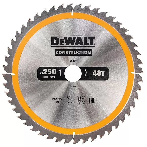 Pilový kotouč 250x30mm 48z ATB 10° DeWALT DT1957