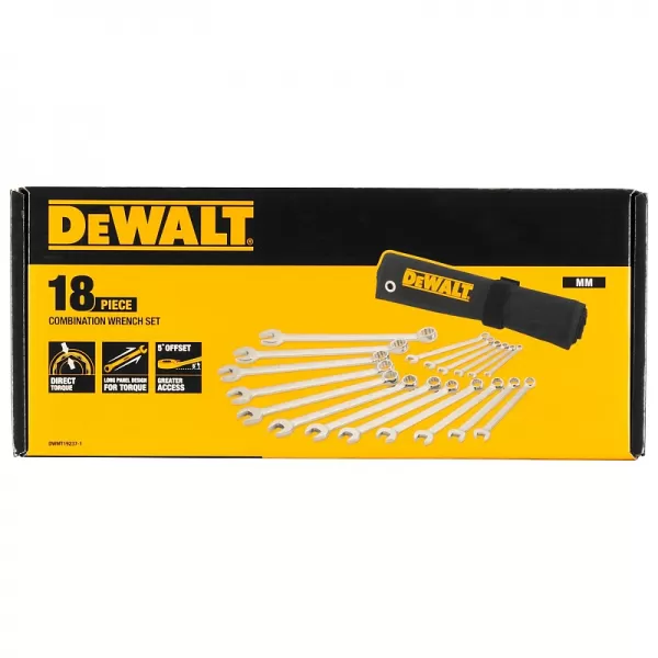 18dílná sada očkoplochých klíčů DeWALT DWMT19237-1