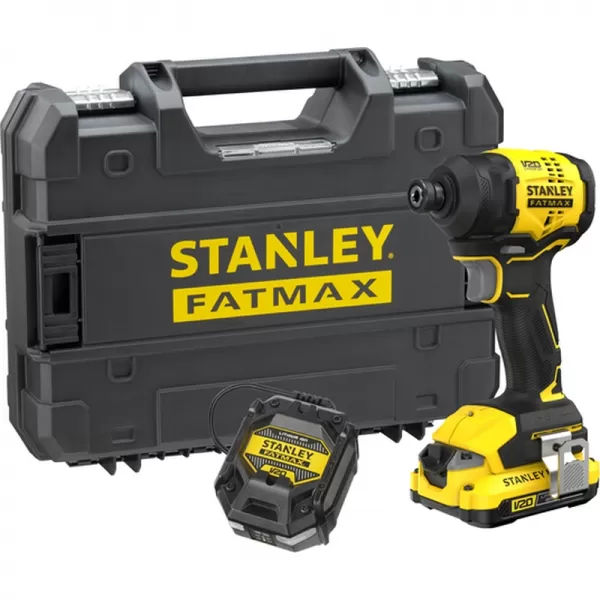 Aku bezuhlíkový rázový utahovák 18V 1x2,0Ah STANLEY FATMAX V20 SFMCF811D1T